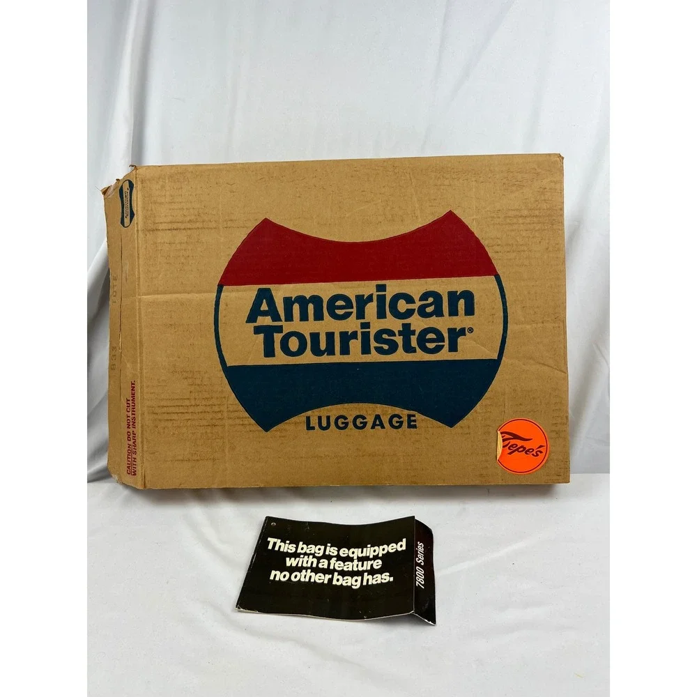 American Tourister Luggage Bag Vintage 7800 Series Navy Blue Nylon Carry-On 1988
